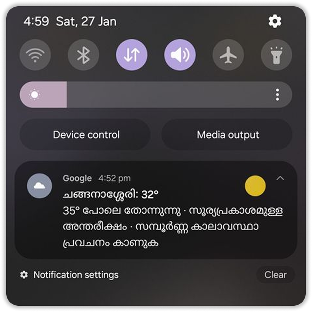 regional notifications